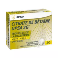 Citrate De Betaïne Upsa 2 G Comprimés Effervescents Sans Sucre Citron 2t/10 à JACOU