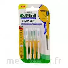 Gum Trav - Ler, 1,3 Mm, Manche Jaune , Blister 4 à JACOU