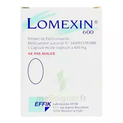 Lomexin 600 Mg Caps Molle Vaginale Plq/1 à JACOU